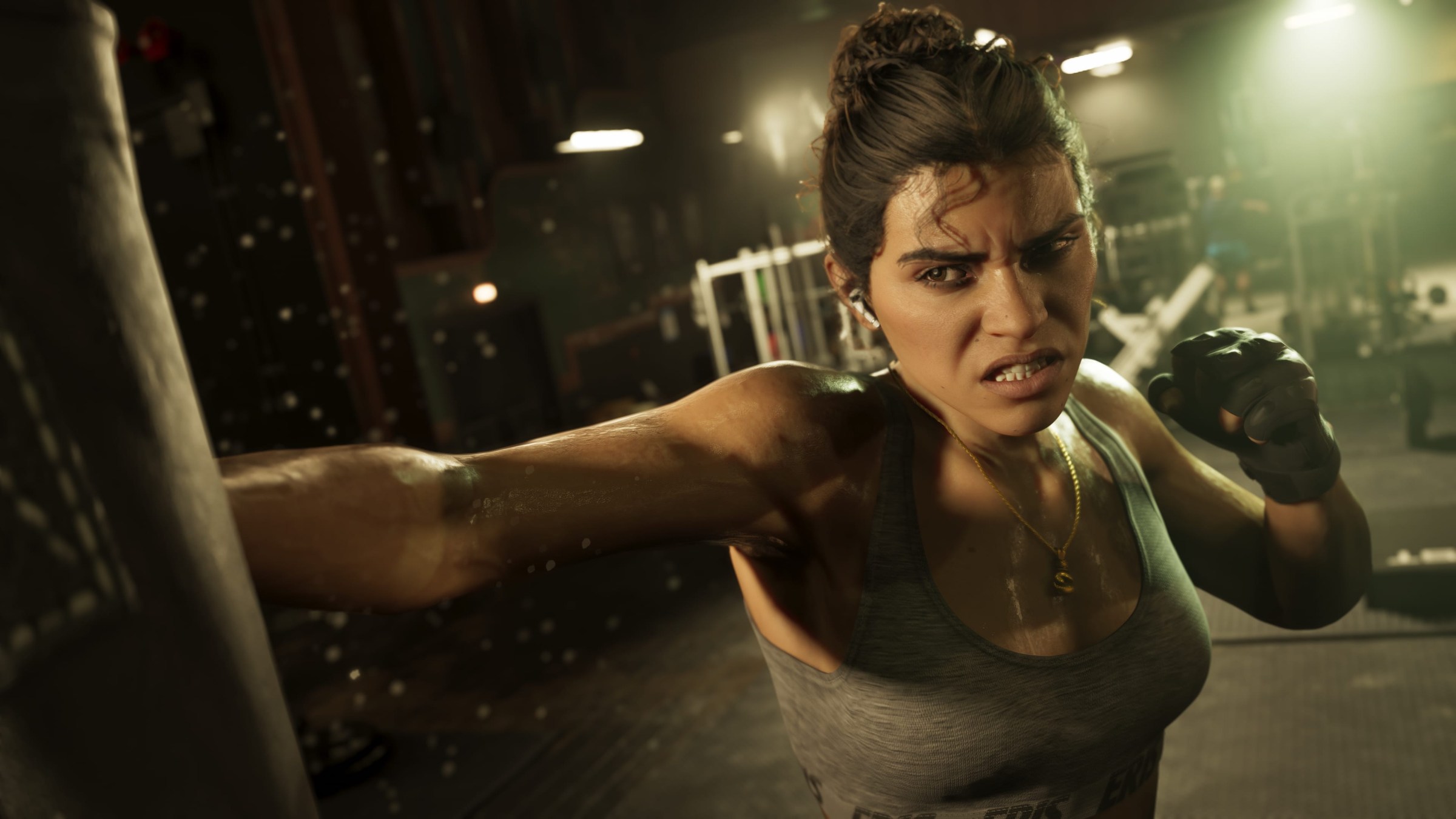 Lucia schlägt in einem Screenshot von Grand Theft Auto 6