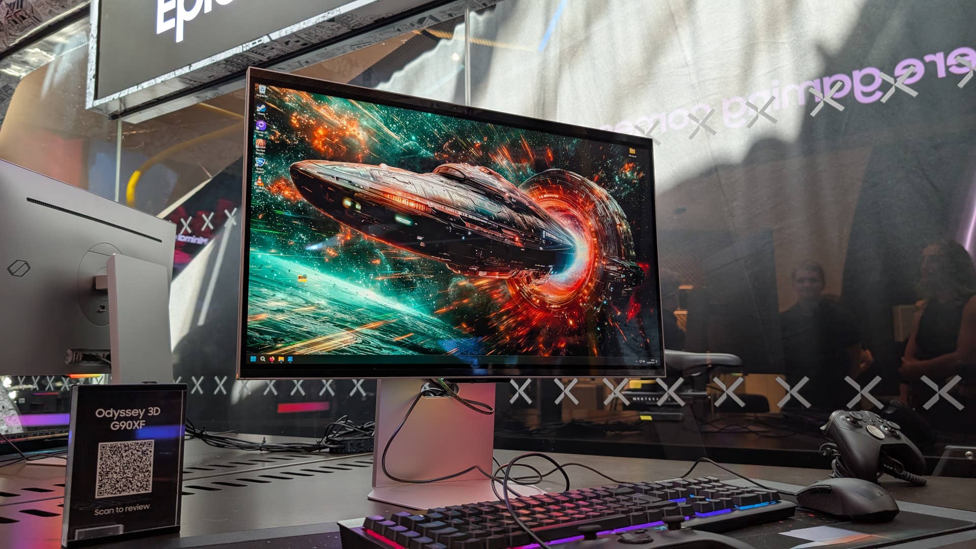 Der Samsung Odyssey 3D Gaming Monitor.