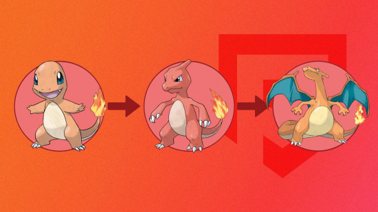 Die Evolutionslinie des Pokemon Charmanders