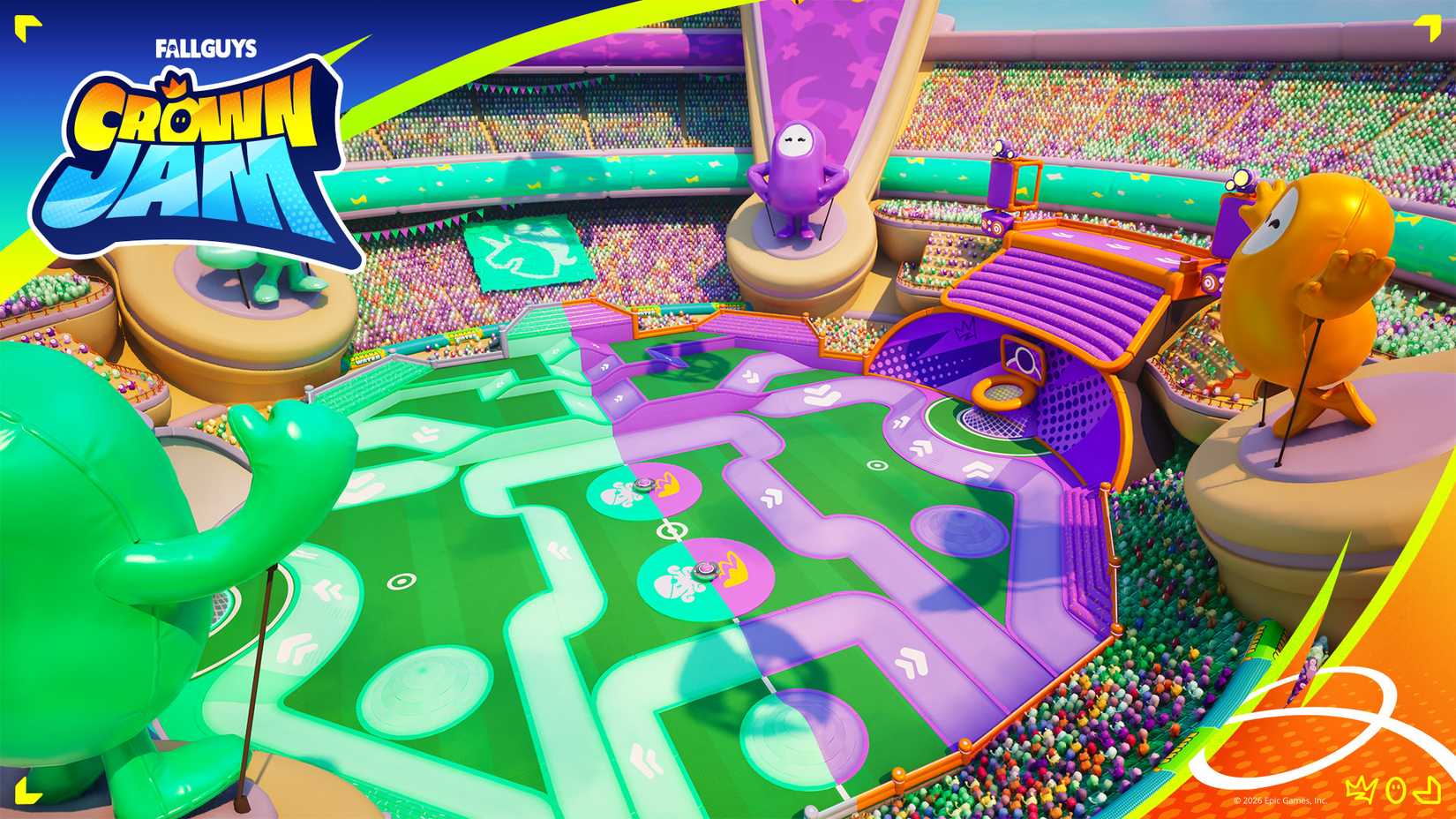 Die Fall Guys Crown Jam-Arena in Fortnite