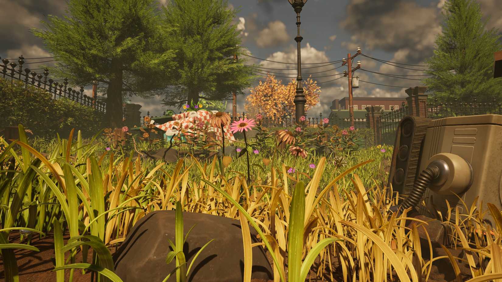 Ein Blick über die Picknickregion in Grounded 2